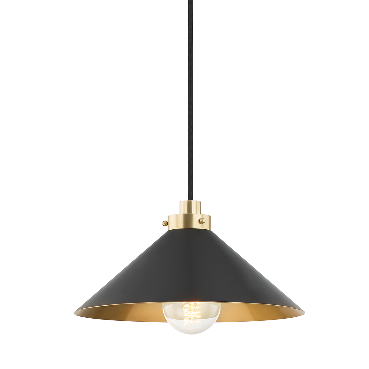 CLIVEDON Pendant with AGED BRASS/DISTRESSED BRONZE Finish