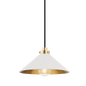 CLIVEDON Pendant with Aged Brass/off White Finish