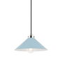 CLIVEDON Pendant with Polished Nickel/blue Bird Finish