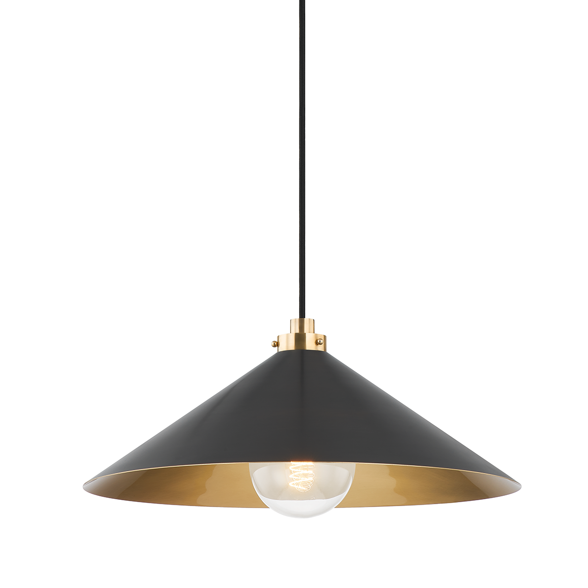 CLIVEDON Pendant with AGED BRASS/DISTRESSED BRONZE Finish
