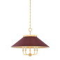 Clivedon Chandelier with AGED BRASS/SOFT CRIMSON Finish