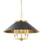 CLIVEDON Chandelier with AGED BRASS/DISTRESSED BRONZE Finish