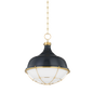 HOLKHAM Pendant with Aged Brass/darkest Blue Finish
