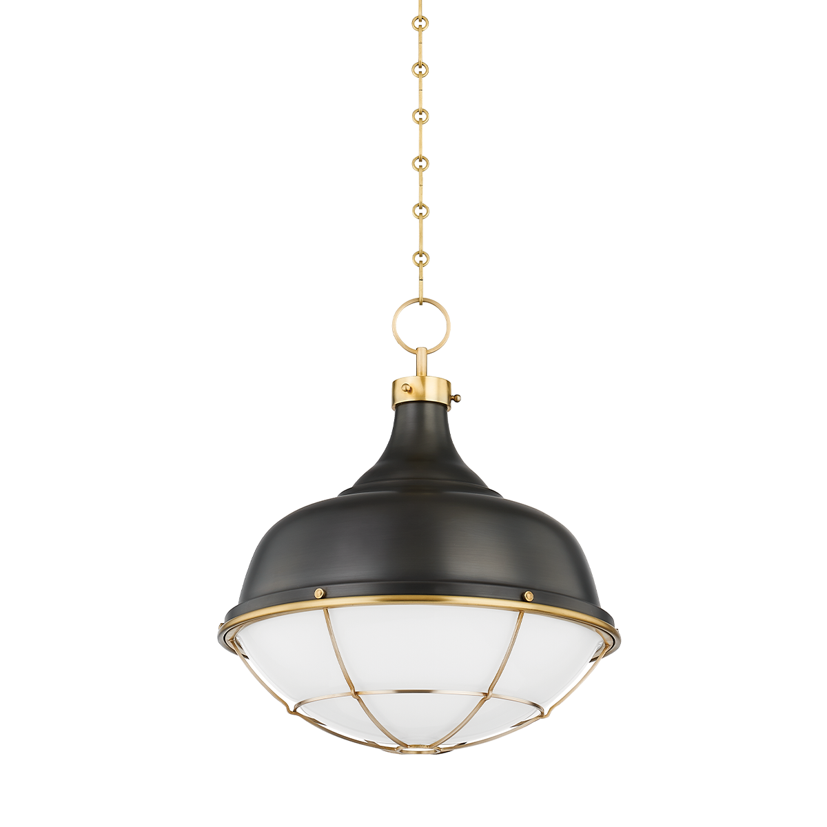 HOLKHAM Pendant with AGED BRASS/DISTRESSED BRONZE Finish