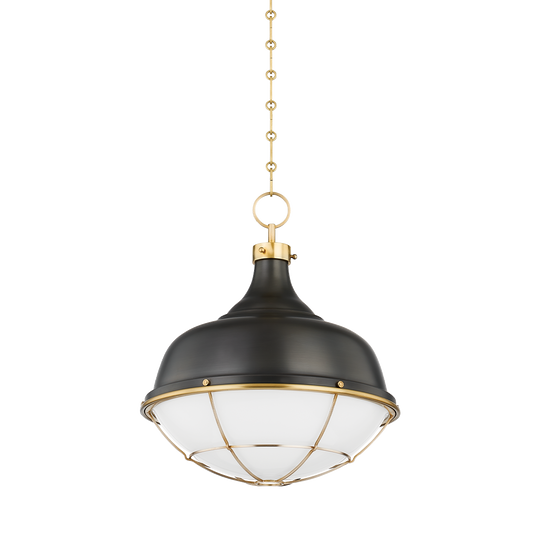HOLKHAM Pendant with AGED BRASS/DISTRESSED BRONZE Finish