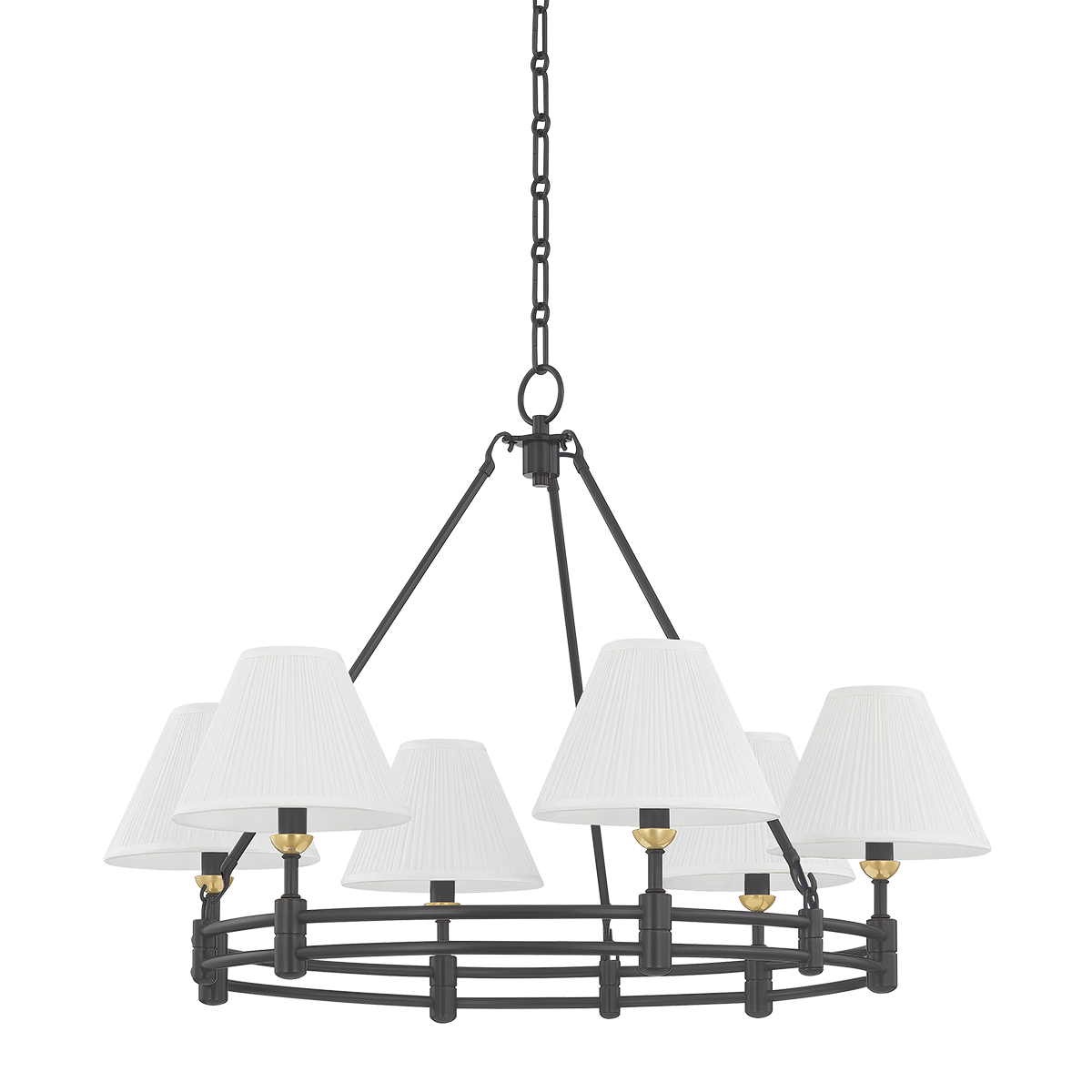 Howard Chandelier with AGED BRASS/DISTRESSED BRONZE Finish