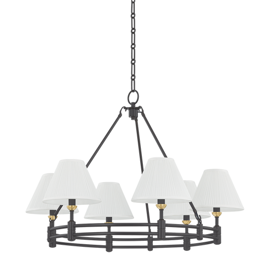Howard Chandelier with AGED BRASS/DISTRESSED BRONZE Finish
