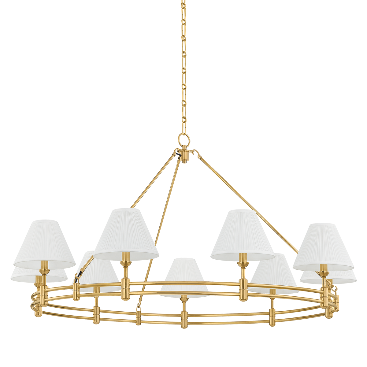 Howard Chandelier with AGED BRASS Finish