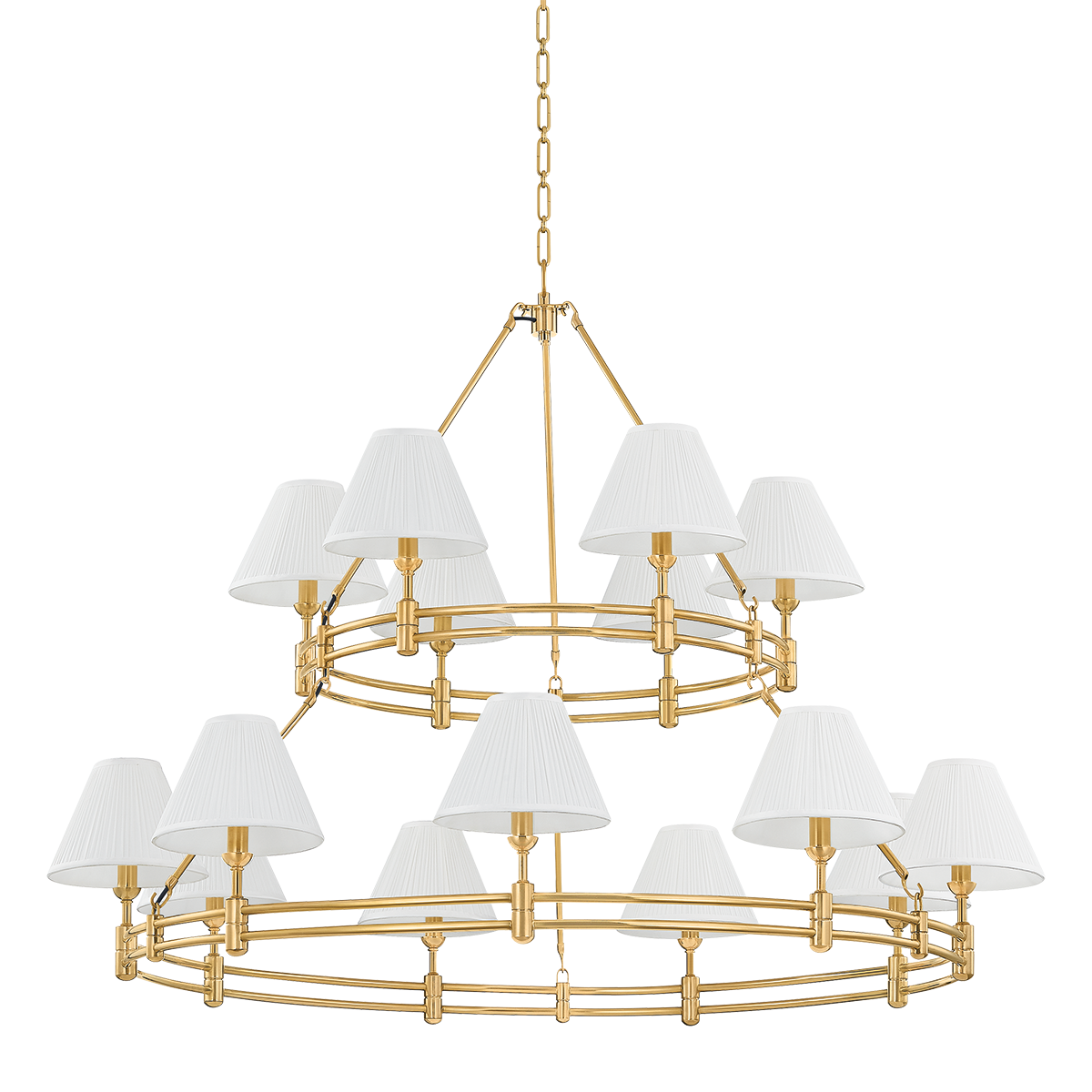 Howard Chandelier with AGED BRASS Finish