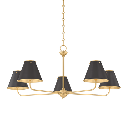 Burghley Chandelier with AGED BRASS/DISTRESSED BRONZE Finish