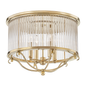 Glass No.1 Semi Flush with Aged Brass Finish