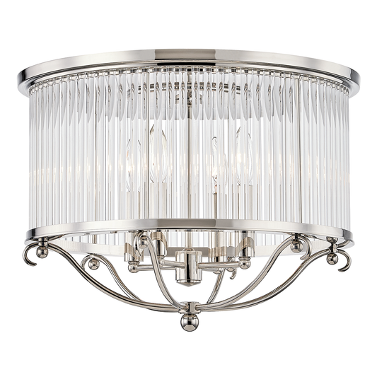 Glass No.1 Semi Flush with Polished Nickel Finish