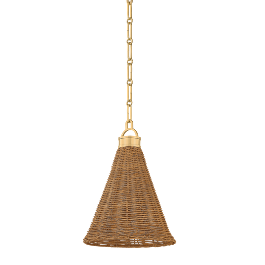 Kensington Pendant with AGED BRASS Finish