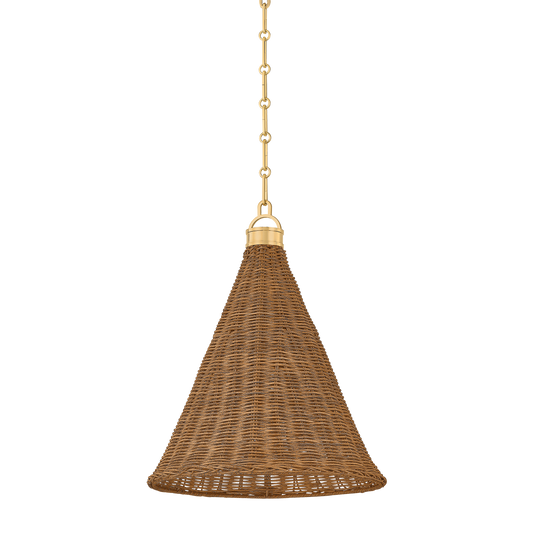 Kensington Pendant with AGED BRASS Finish