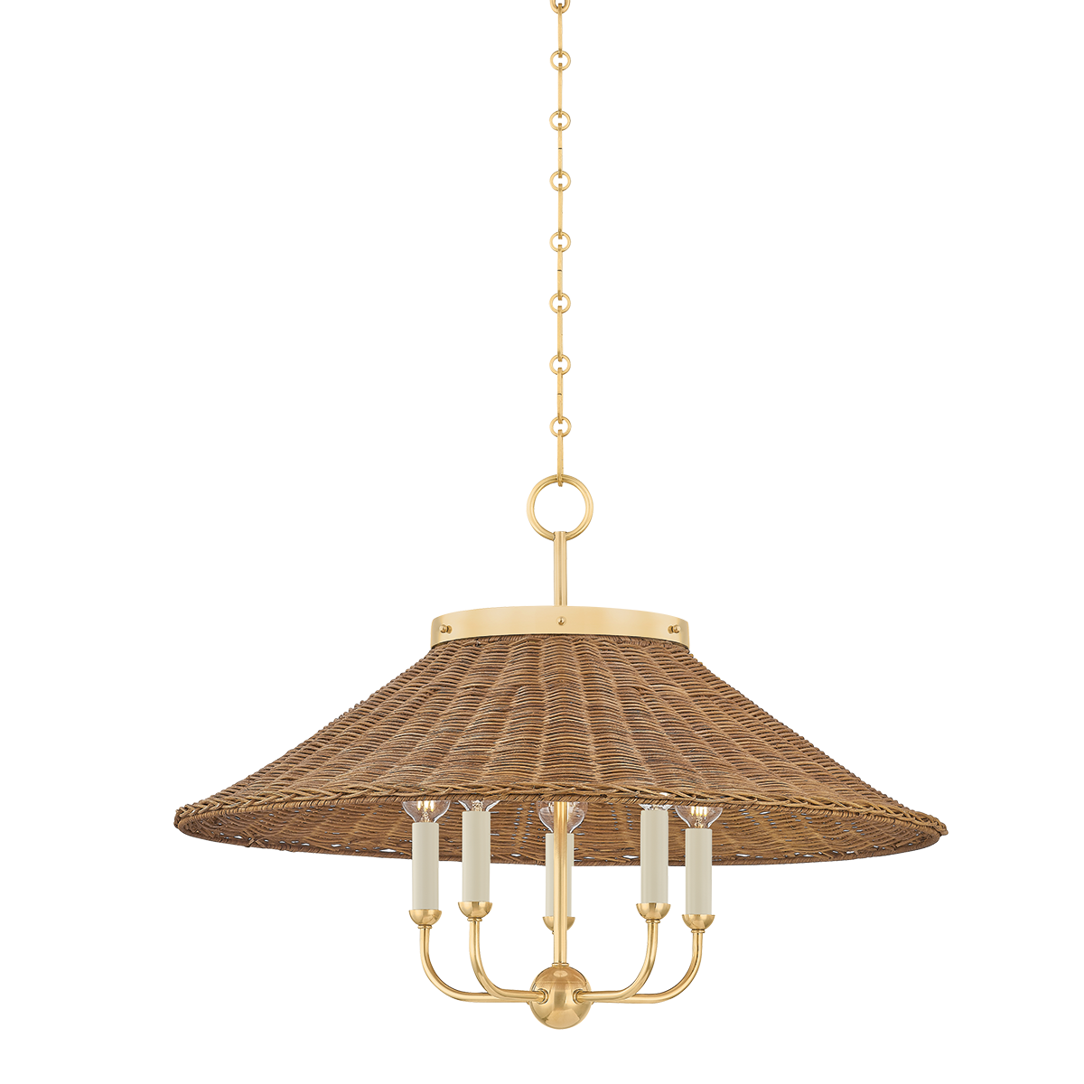 Kensington Chandelier with AGED BRASS Finish