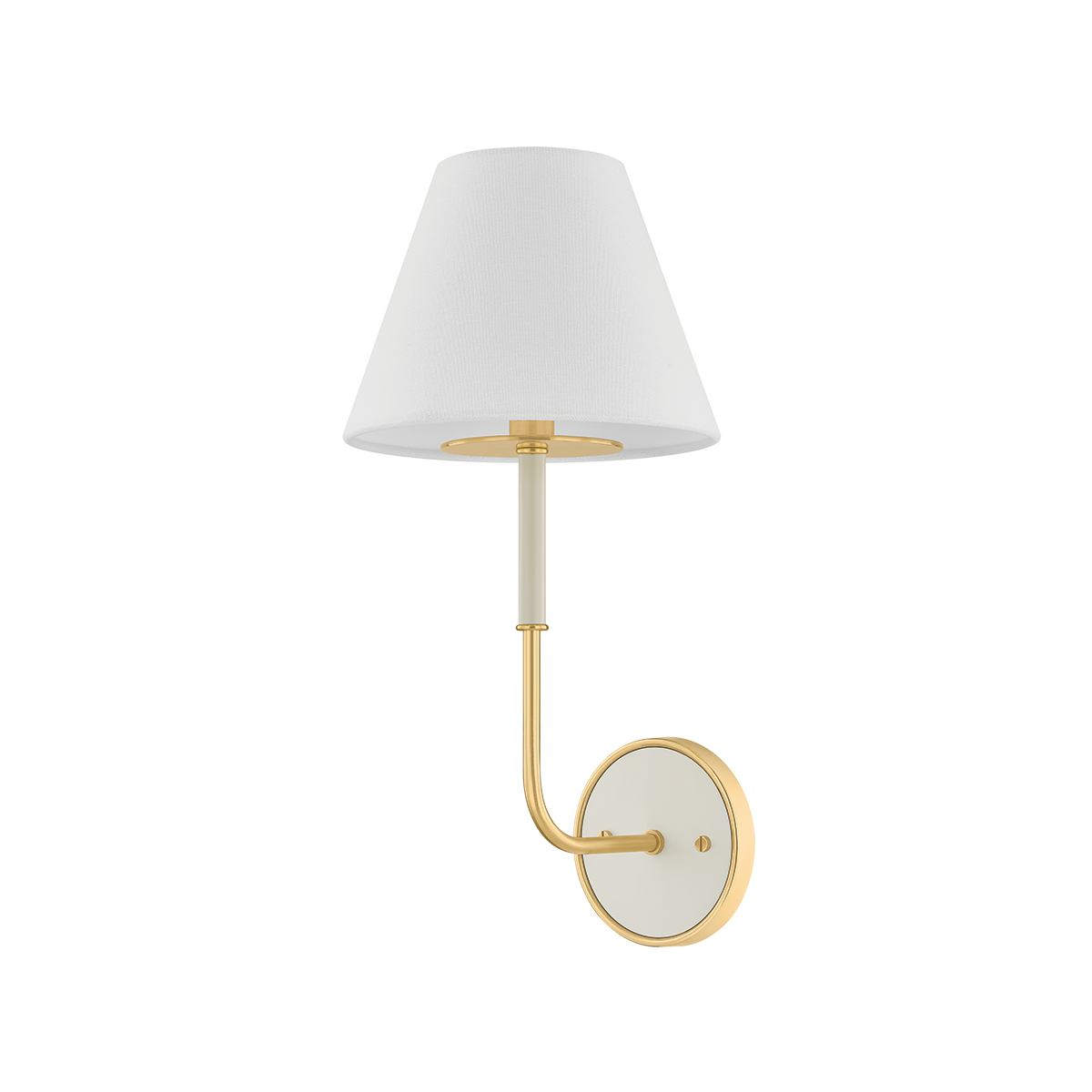 Wedgewood Wall Sconce with AGED BRASS/OFF-WHITE Finish
