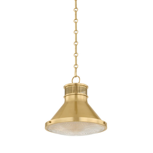 Highclere Pendant with AGED BRASS Finish
