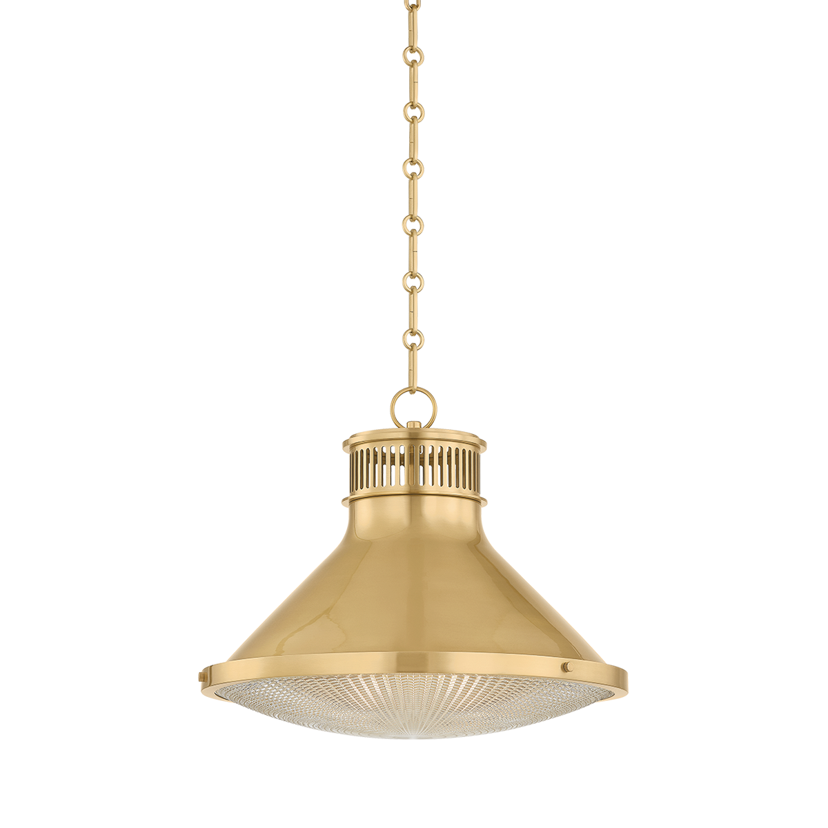 Highclere Pendant with AGED BRASS Finish