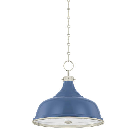 Painted No.1 Pendant with POLISHED NICKEL/SOFT FRENCH BLUE Finish