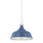 Painted No.1 Pendant with POLISHED NICKEL/SOFT FRENCH BLUE Finish