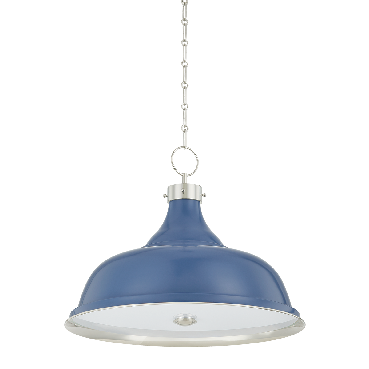 Painted No. 1 Pendant with POLISHED NICKEL/SOFT FRENCH BLUE Finish