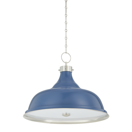 Painted No. 1 Pendant with POLISHED NICKEL/SOFT FRENCH BLUE Finish
