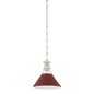 Painted No.2 Pendant with POLISHED NICKEL/SOFT CRIMSON Finish