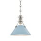 Painted No.2 Pendant with Polished Nickel/blue Bird Finish