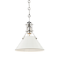 Painted No.2 Pendant with Polished Nickel/off White Finish