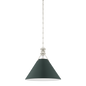 Painted No. 2 Pendant with POLISHED NICKEL/SOFT STUDIO GREEN Finish
