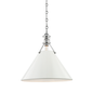 Painted No.2 Pendant with Polished Nickel/off White Finish