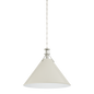 Painted No. 2 Pendant with POLISHED NICKEL/OFF-WHITE Finish