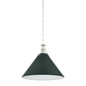 Painted No. 2 Pendant with POLISHED NICKEL/SOFT STUDIO GREEN Finish