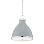 Painted No. 3 Pendant with Polished Nickel/parma Gray Combo Finish