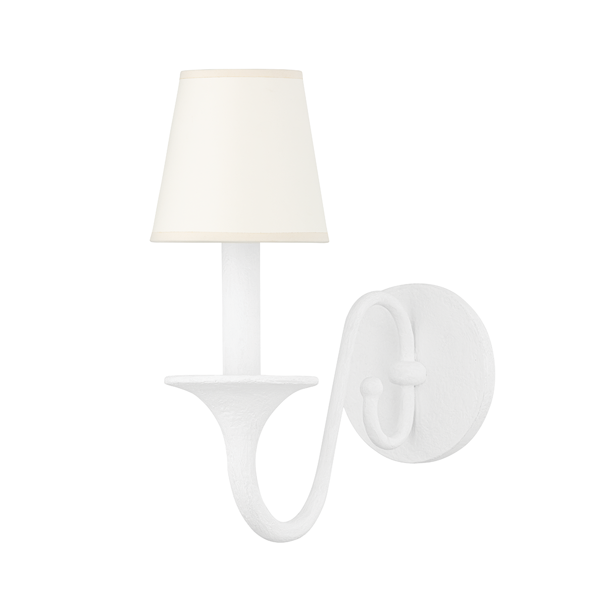Windsor Wall Sconce with White Plaster Finish