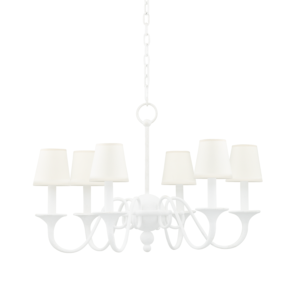 Windsor Chandelier with White Plaster Finish