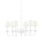 Windsor Chandelier with White Plaster Finish