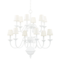 Windsor Chandelier with White Plaster Finish