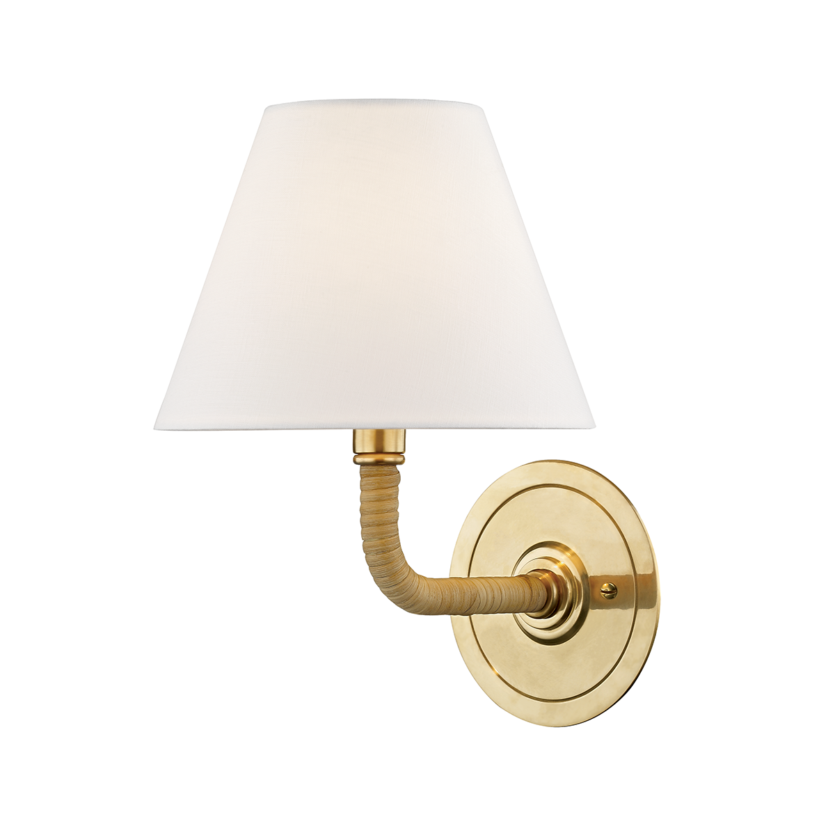 Curves No.1 Wall Sconce with Aged Brass Finish