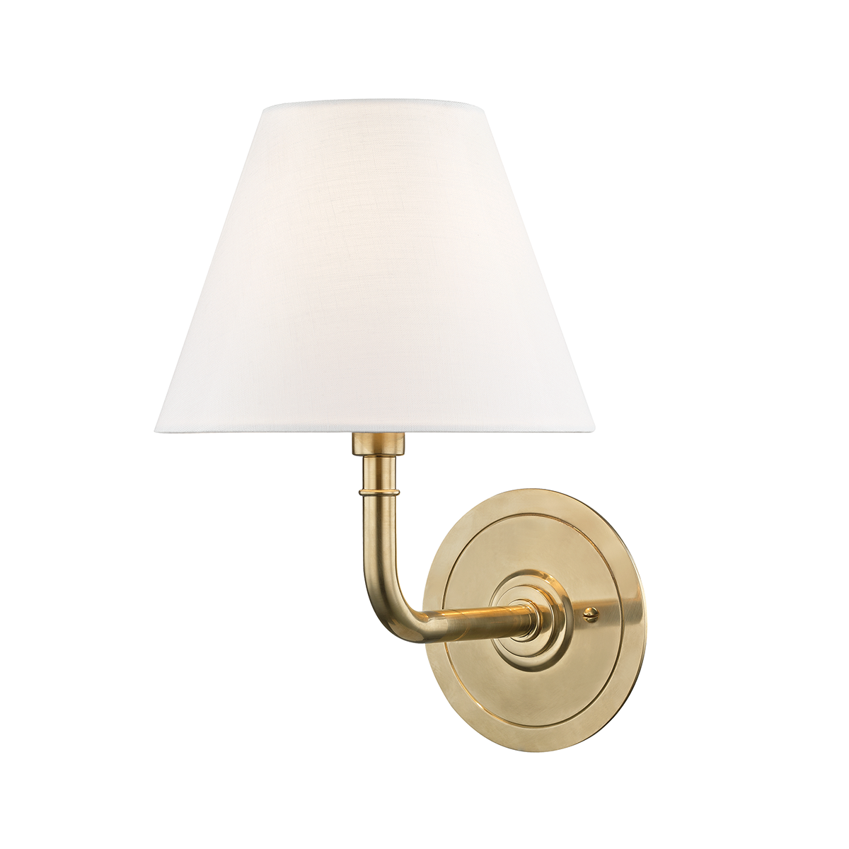 Signature No.1 Wall Sconce with Aged Brass Finish