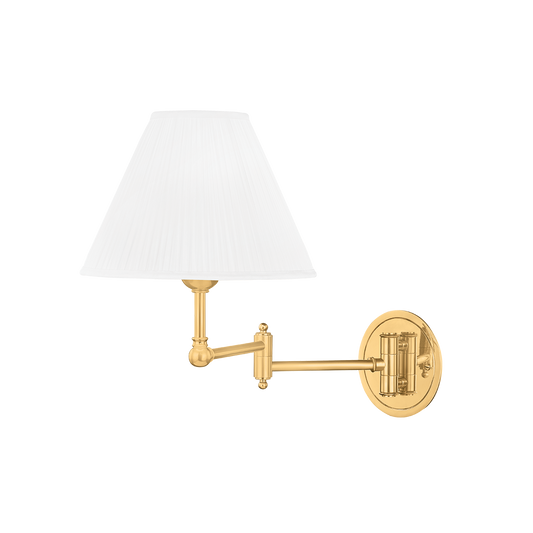 Signature No.1 Wall Sconce with Aged Brass Finish