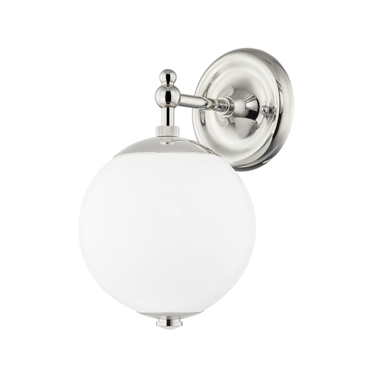 Sphere No.1 Wall Sconce with Polished Nickel Finish