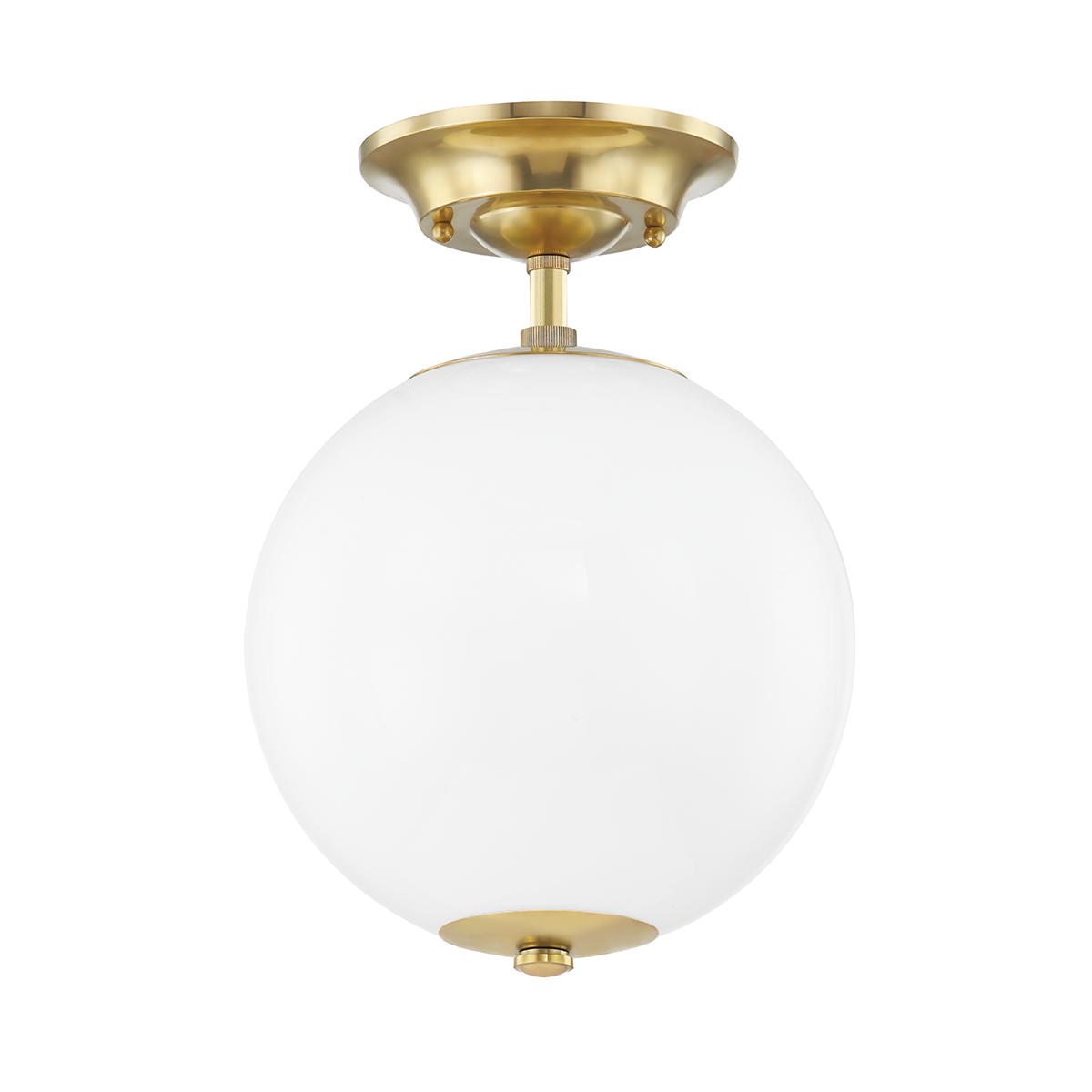 Sphere No.1 Semi Flush with Aged Brass Finish