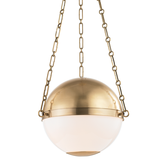 Sphere No.2 Pendant with Aged Brass Finish