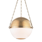 Sphere No.2 Pendant with Aged Brass Finish