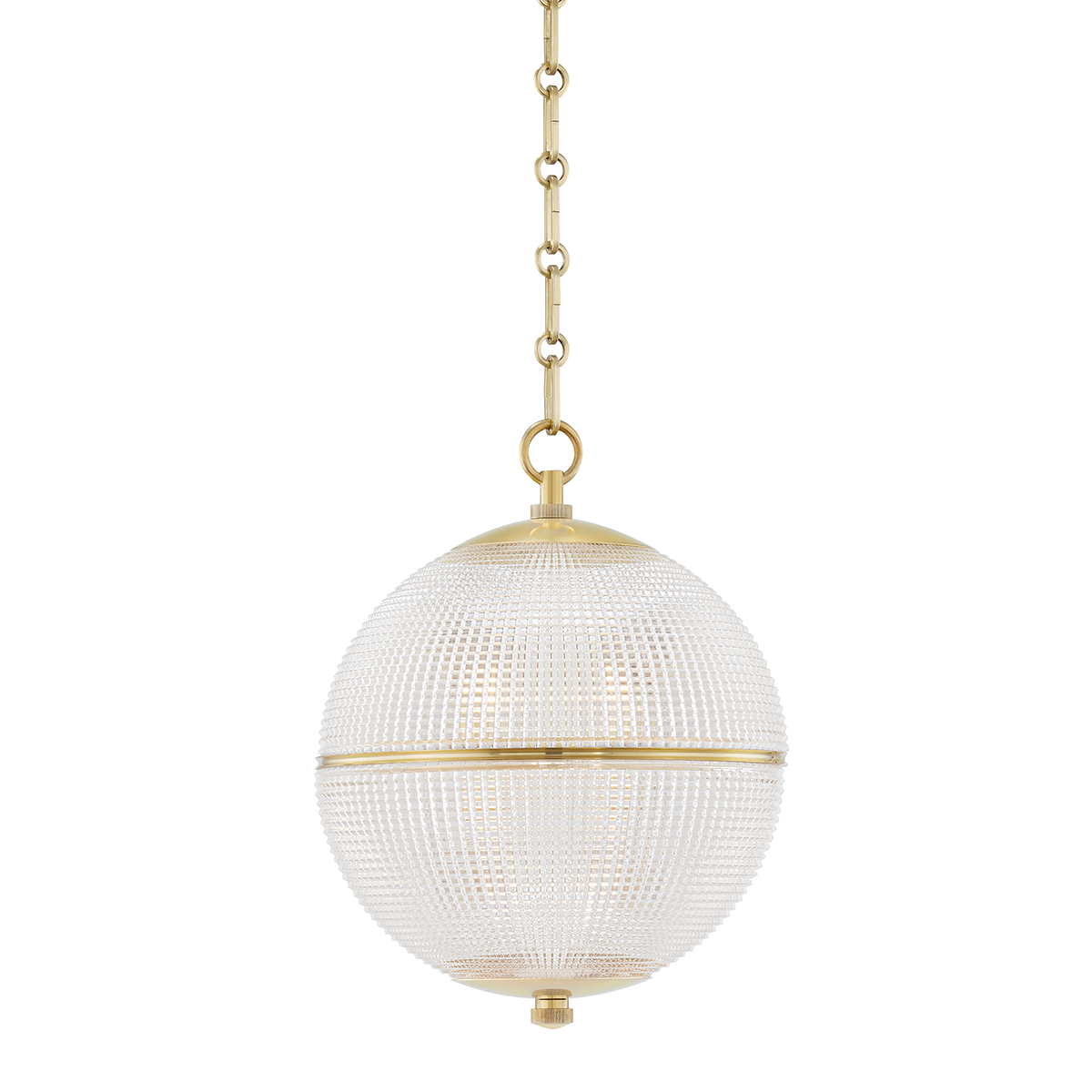 Sphere No. 3 Pendant with Aged Brass Finish