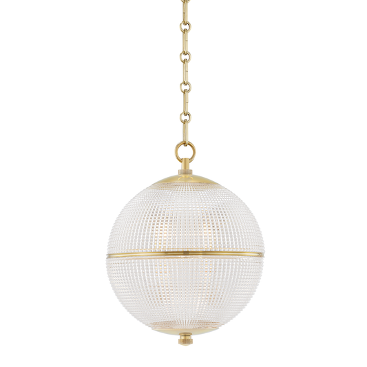 Sphere No. 3 Pendant with Aged Brass Finish