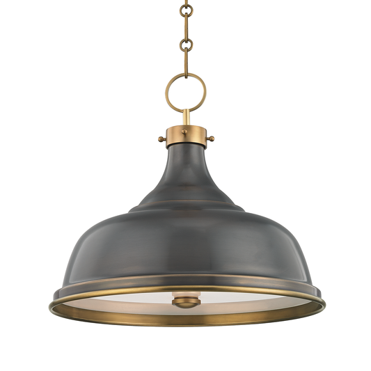 Metal No. 1 Pendant with Aged/antique Distressed Bronze Finish