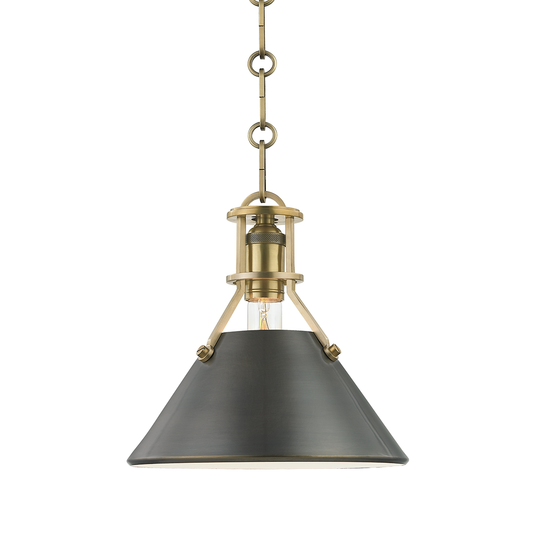 Metal No. 2 Pendant with Aged/antique Distressed Bronze Finish