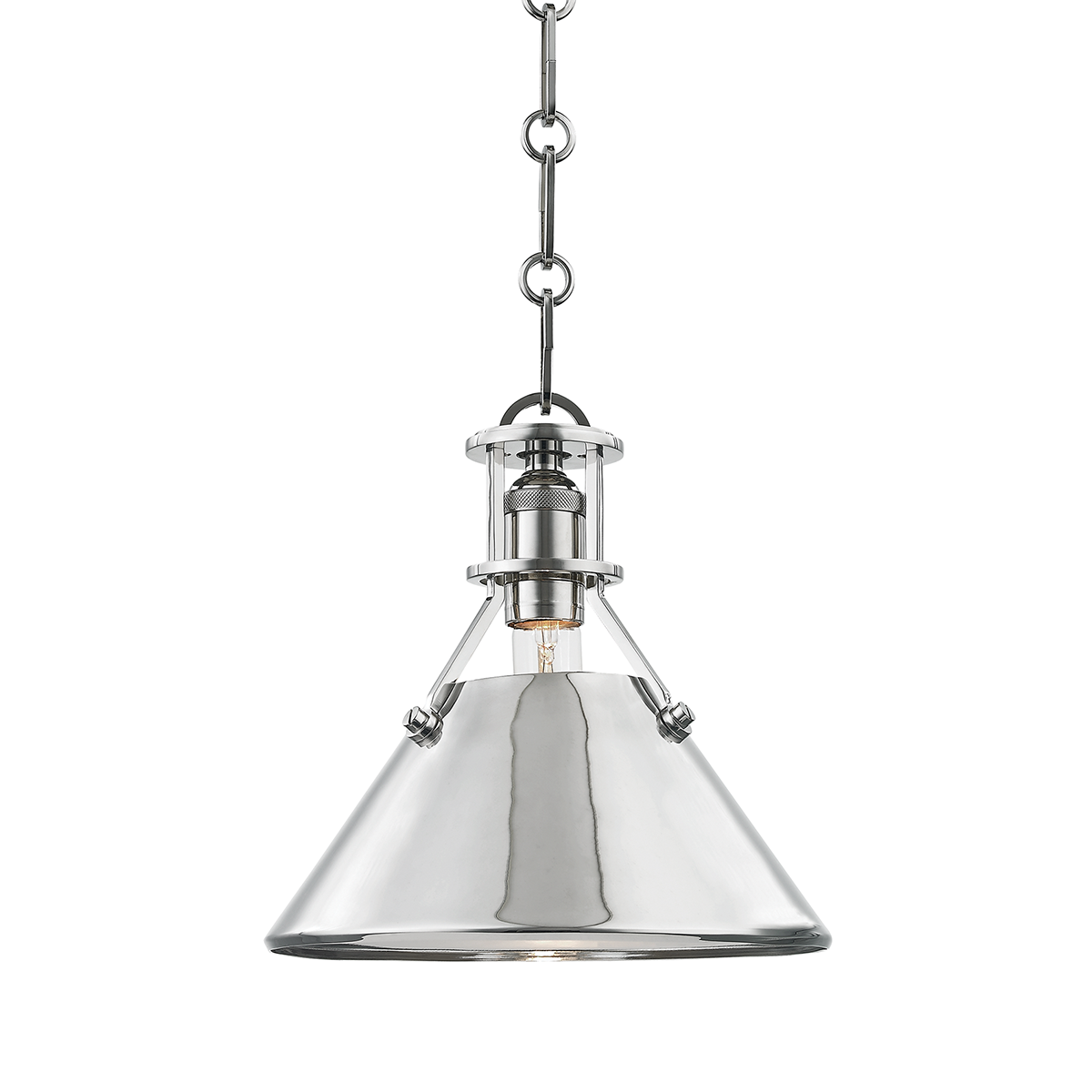 Metal No. 2 Pendant with Polished Nickel Finish